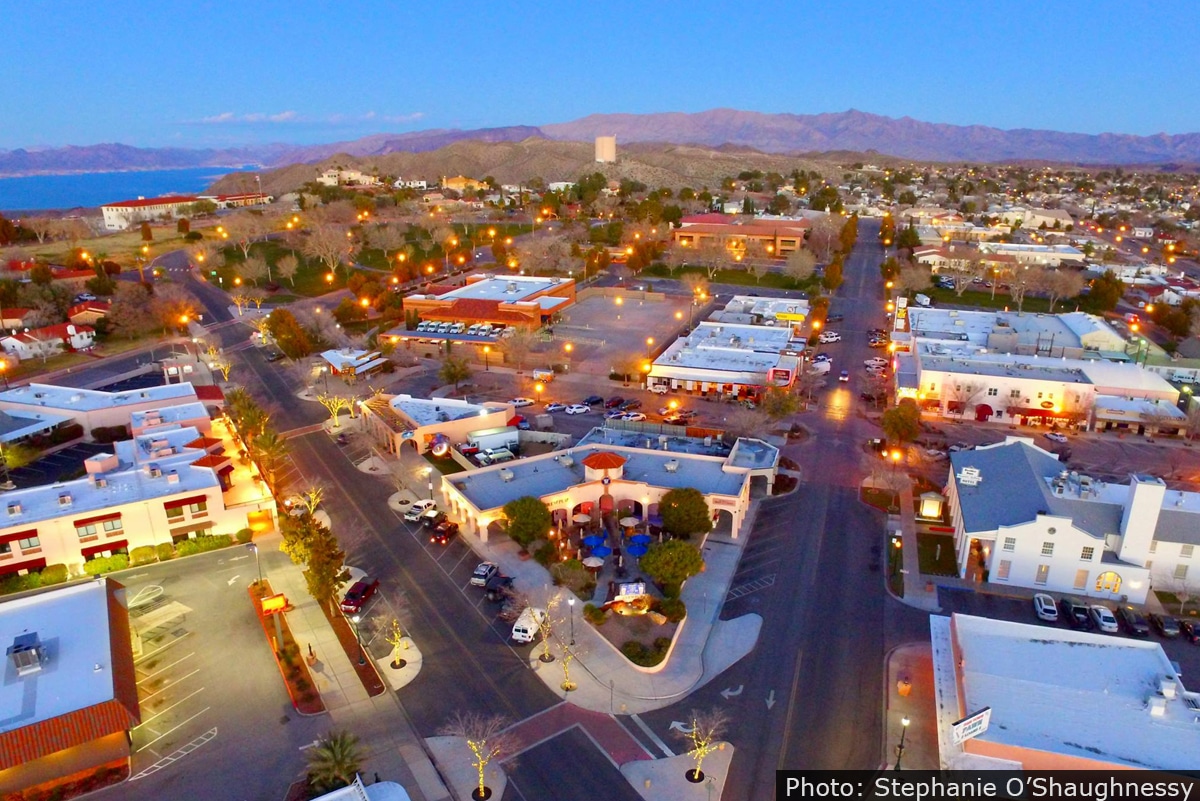 Drone view of Boulder City, Nevada