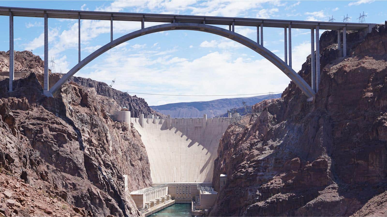 Hoover Dam and bypass bridge over the Colorado River