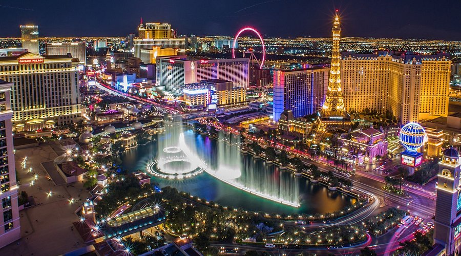 The Las Vegas Strip lit up at night